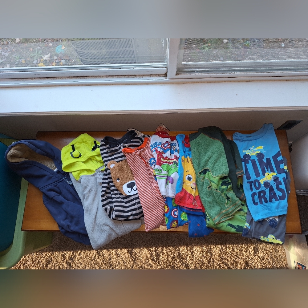 Lot of 3T boys pajamas plus jacket